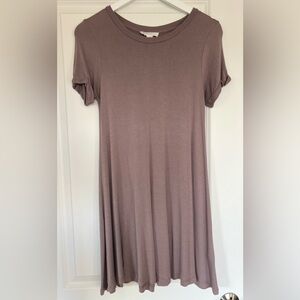 Forever 21 mauve/taupe Relaxed T-Shirt Dress